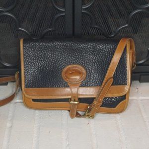 Dooney & Bourke Vintage Black Leather Shoulder Bag Purse